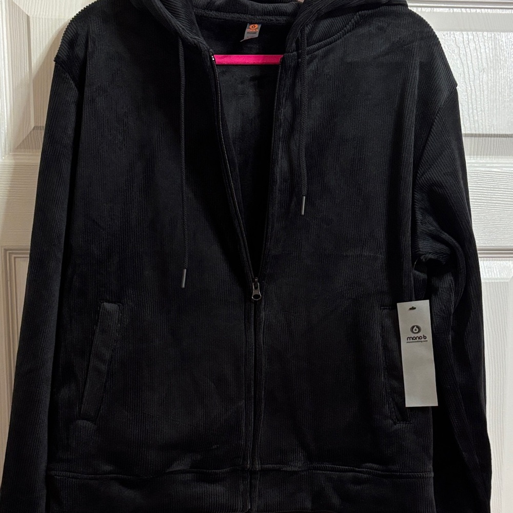 Mono B Charcoal Ribbed Corduroy Jacket and cargo Skort set - Picture 6 of 12